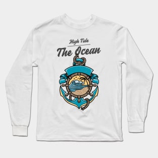 High Tide Ocean Nautical Anchor Long Sleeve T-Shirt